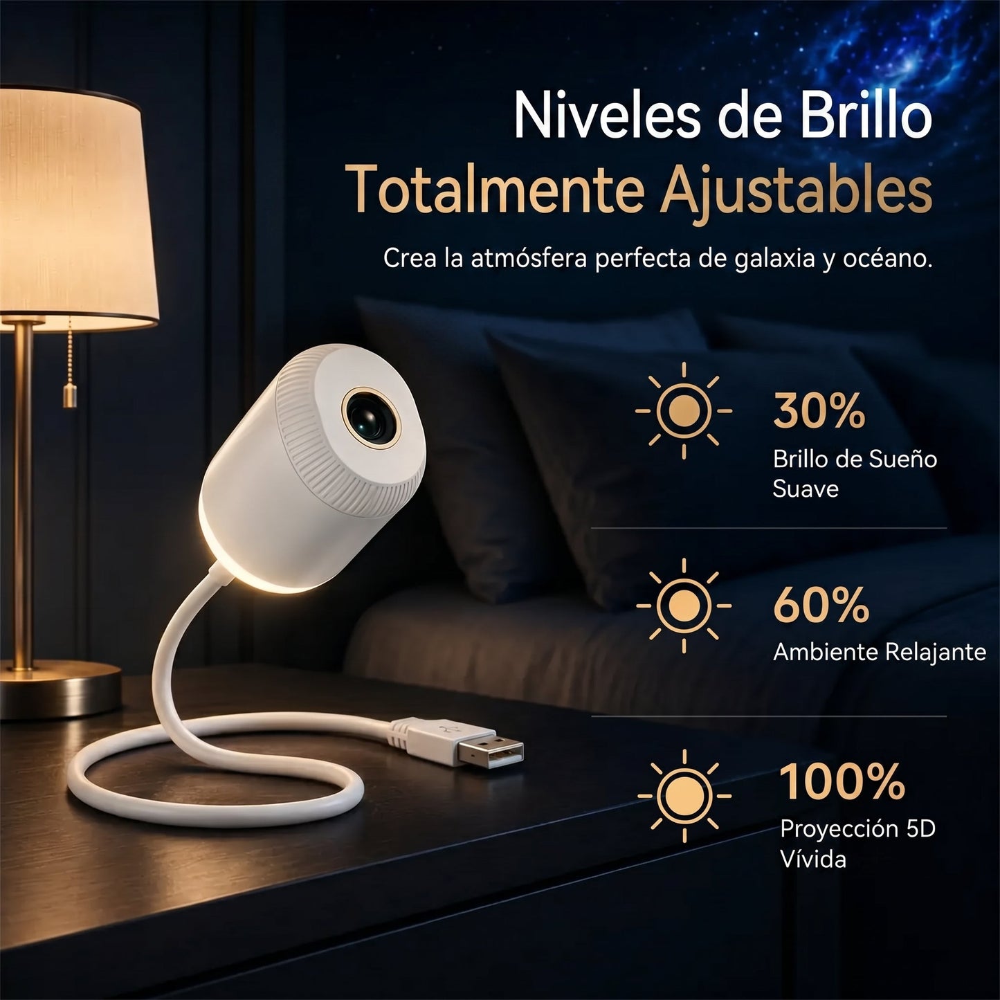 𝑺𝑪𝑵𝑫𝑹® 🔊 Proyector Holográfico Nocturno 5D Inteligente HD ✨ Proyección Dinámica de Galaxias y Luces Ambientales para Crear un Ambiente Mágico en Casa 🔥